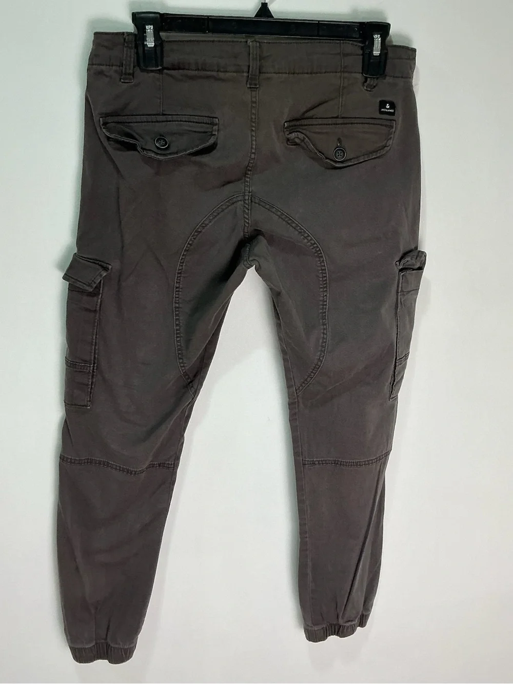 Jack & Jones Men's Tapered Cargos - Charcoal